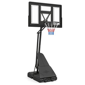 Costway 7.7-10 FT Tool-Free Height Adjustable Basketball Goal System with 43” PC Backboard