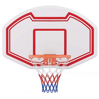 Costway Large Wall Mounted Basketball Hoop with 36" x 24" Shatter-proof Backboard or Kids