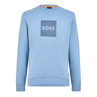 Boss Mens Stitch Crew Neck Sweatshirt