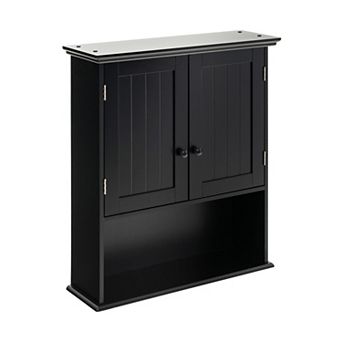 Costway Wall Mount Bathroom Cabinet Wooden Medicine Cabinet Storage Organizer