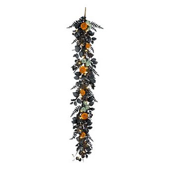 6ft. Halloween Pumpkin Garland with LED Lights