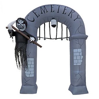 12ft. Inflatable Halloween Cemetery Arch with LED Lights