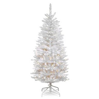 4.5ft. Kingswood®Fir White Pencil Tree with Clear Lights