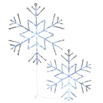 20in., 24 in Ice Crystal Snowflake Star with LED Lights