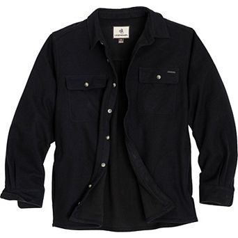 Mens Legendary Whitetails Buck Camp Flannel Fleece Lined Button Up Shirt Jacket