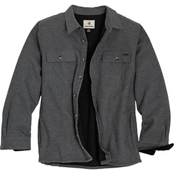 Mens Legendary Whitetails Buck Camp Flannel Fleece Lined Button Up Shirt Jacket
