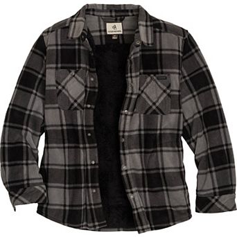 Men's Legendary Whitetails Navigator Fleece Bonded Berber Snap Up Long Sleeve Shirt Jacket