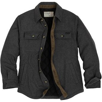 Mens Legendary Whitetails Tough as Buck Legacy Insulated Button Up Wool Shirt Jacket
