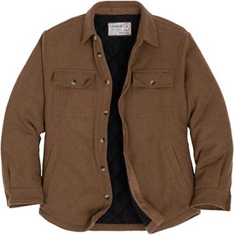 Mens Legendary Whitetails Tough as Buck Legacy Insulated Button Up Wool Shirt Jacket