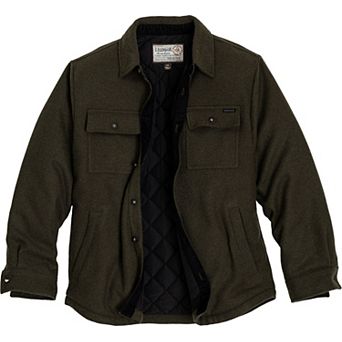Mens Legendary Whitetails Tough as Buck Legacy Insulated Button Up Wool Shirt Jacket