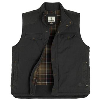Mens Legendary Whitetails Longhorn Canvas Insulated Flannel Lined Snap Up Vest