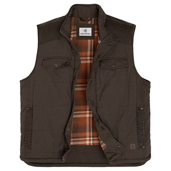 Mens Legendary Whitetails Longhorn Canvas Insulated Flannel Lined Snap Up Vest