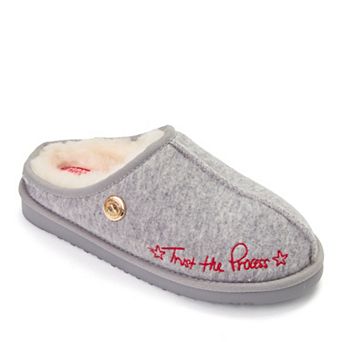Women's Dearfoams Daniella Karagach Fireside Collab Knit Shearling Clog Slippers