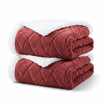 SUPERIOR Nuuk Reversible Jacquard Lattice Throw Blanket 2-Pack