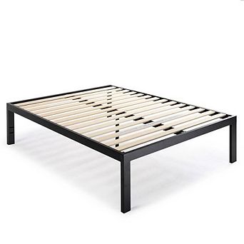 King Size 18 Inch Easy Assemble Metal Platform Bed Frame Wooden Slats