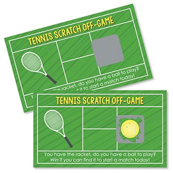 Big Dot Of Happiness You Got Served Tennis Baby Shower Birthday Game Scratch Off Cards 22 ct