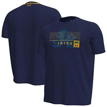 Men's Under Armour Navy Notre Dame Fighting Irish Gameday Motion Heavyweight T-Shirt