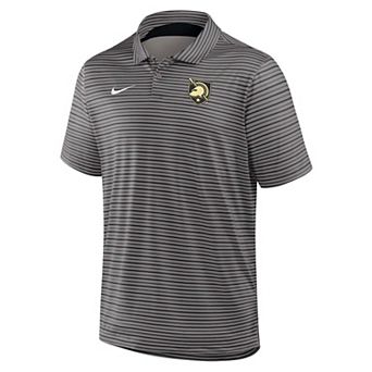 Men's Nike Black Army Black Knights Dri-FIT Tour Stripe Polo