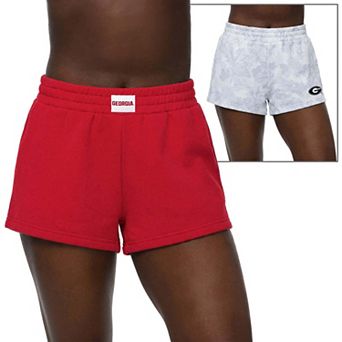 Women's ZooZatz Red/Gray Georgia Bulldogs Two-Pack Knockout Shorts Set