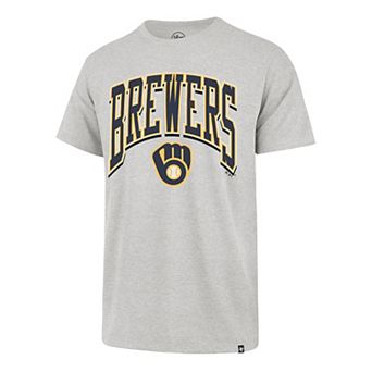 Men's '47 Gray Milwaukee Brewers Walk Tall Franklin T-Shirt