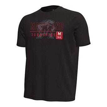 Men's Under Armour Black Maryland Terrapins Gameday Motion Heavyweight T-Shirt