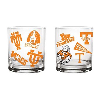 Indigo Falls Tennessee Volunteers Medley Vintage Rocks Glass - Set of 2