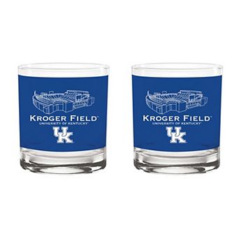 Indigo Falls Kentucky Wildcats Core Stadium Rocks Glass 2-Pack