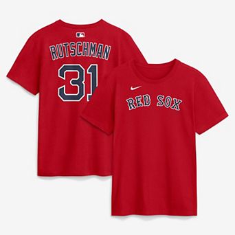 Men's Nike Adley Rutschman Red Boston Red Sox Name & Number T-Shirt
