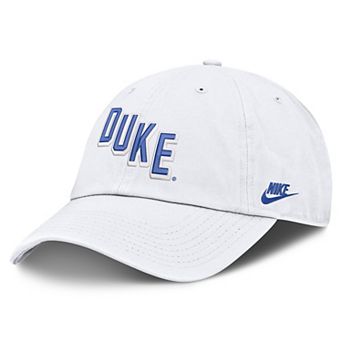 Men's Nike White Duke Blue Devils Legacy Letter & Mascot Club Adjustable Hat