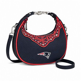 Women's Montana West New England Patriots Crescent Shoulder Bag