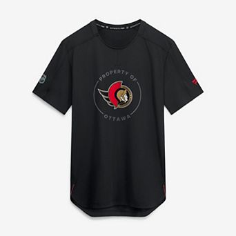 Men's Fanatics Black Ottawa Senators Authentic Pro Train Performance T-Shirt