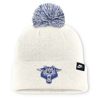 Unisex Nike White Kentucky Wildcats Letter Mascot Knit Hat with Pom