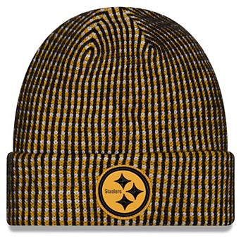 Men's New Era Gold Pittsburgh Steelers 2026 Sideline Cold Weather Cuffed Knit Hat