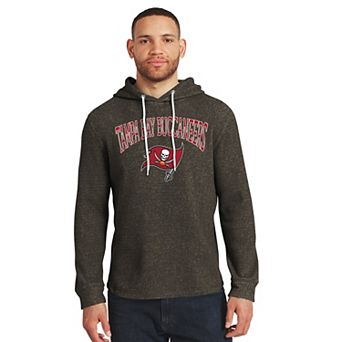 Men's Darius Rucker Collection by Fanatics Pewter Tampa Bay Buccaneers Waffle Knit Hooded Tri-Blend Long Sleeve T-Shirt