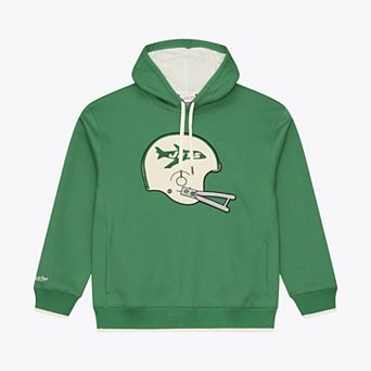 Men's Mitchell & Ness Green New York Jets Premium Essentials Heavyweight Fleece Hoodie