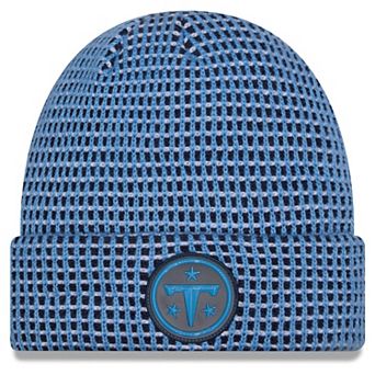 Men's New Era Light Blue Tennessee Titans 2026 Sideline Cold Weather Cuffed Knit Hat