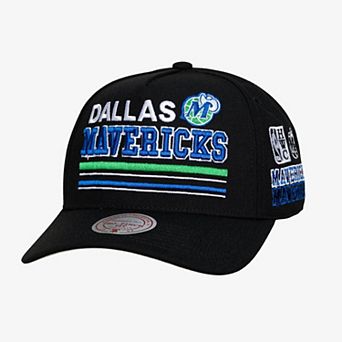 Men's Mitchell & Ness Black Dallas Mavericks Hardwood Classics Triple Check Pro Snapback Hat