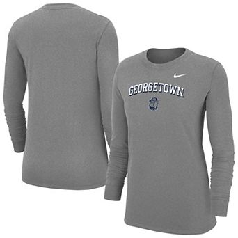Women's Nike Heather Gray Georgetown Hoyas Core Long Sleeve T-Shirt