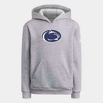 Youth adidas Heather Gray Penn State Nittany Lions Bi-Blend Pullover Hoodie