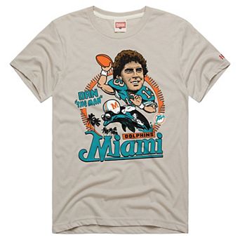 Unisex Homage Dan Marino Stone Miami Dolphins Caricature Player Graphic Tri-Blend T-Shirt