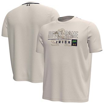 Men's Under Armour Cream Notre Dame Fighting Irish Gameday Motion Heavyweight T-Shirt