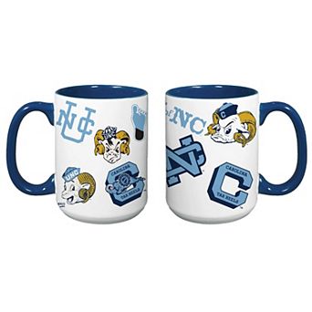Indigo Falls North Carolina Tar Heels Core College Vintage Medley Two-Pack Mug Set