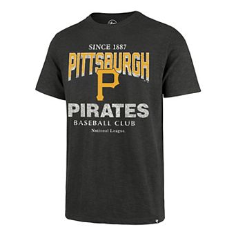 Men's '47 Charcoal Pittsburgh Pirates Head On Scrum T-Shirt