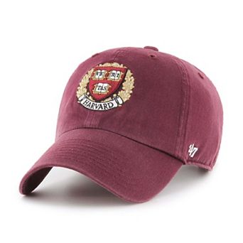 Men's '47 Maroon Harvard Crimson Logo Clean Up Adjustable Hat