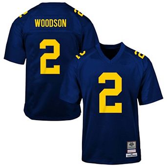 Youth Mitchell & Ness Charles Woodson Navy Michigan Wolverines 1997 Throwback Football Jersey