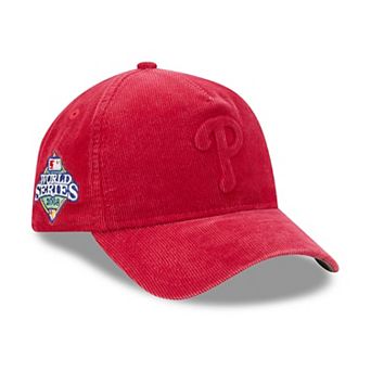 Men's New Era Red Philadelphia Phillies 2008 World Series Side Patch Tonal Corduroy 9FORTY A-Frame Adjustable Hat