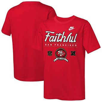 Youth Nike Scarlet San Francisco 49ers Hometown Rewind Slub Dri-FIT T-Shirt