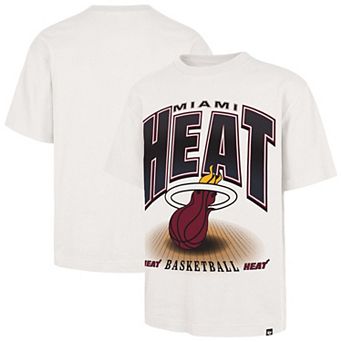 Men's '47 Cream Miami Heat Team Flex Foundation T-Shirt