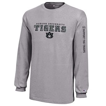 Youth Champion Heather Gray Auburn Tigers Operation Hat Trick Long Sleeve T-Shirt