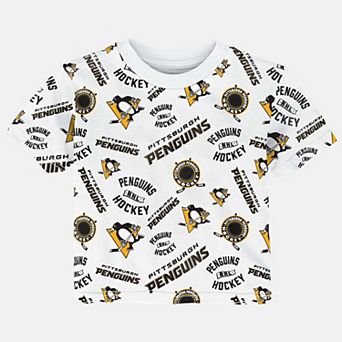 Infant Outerstuff White Pittsburgh Penguins Run Down Allover Print T-Shirt